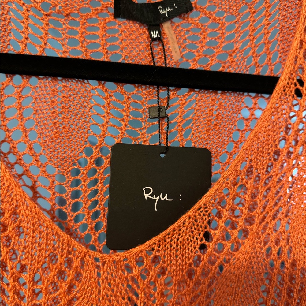 Anthropologie Orange Tunic